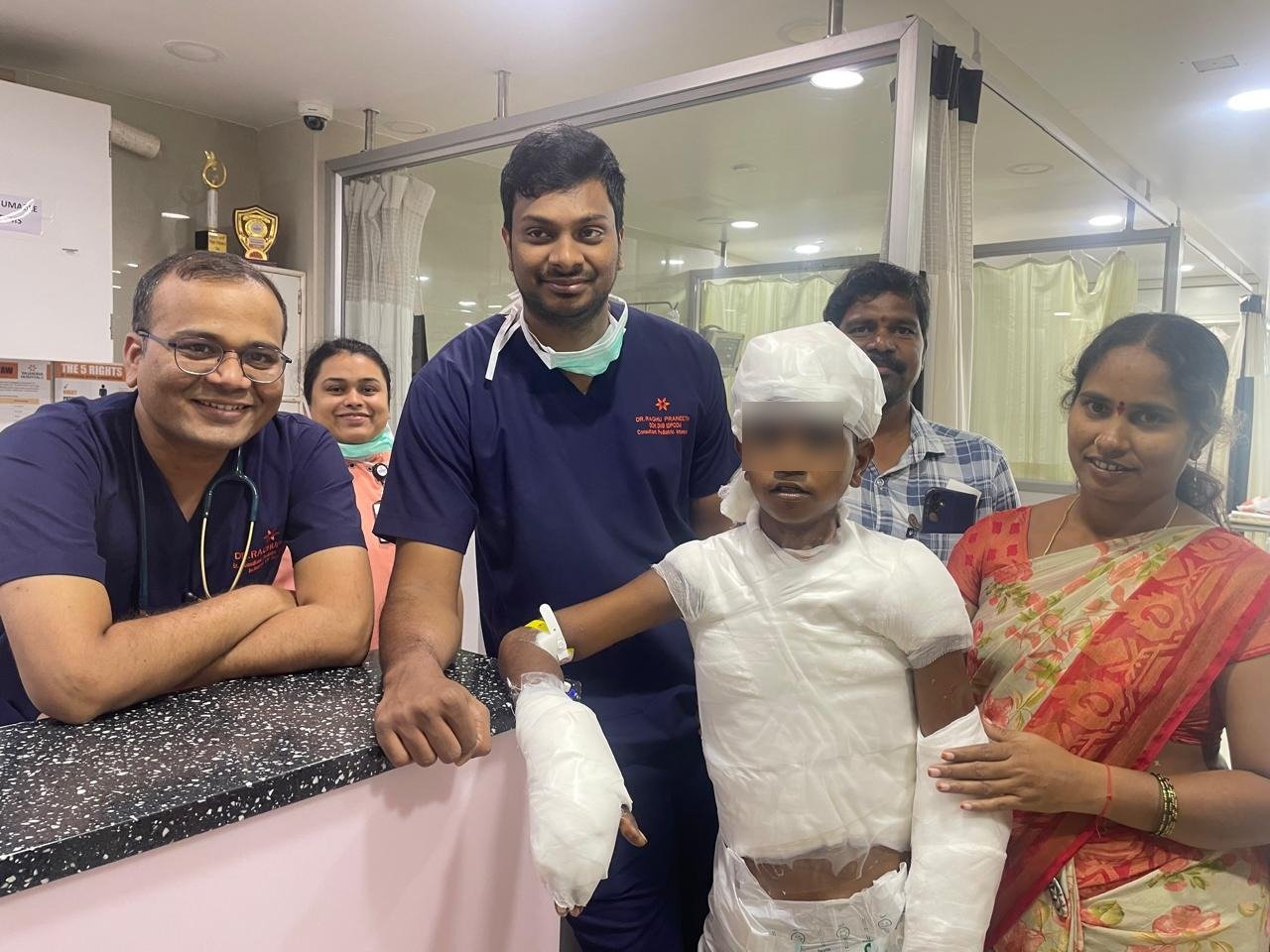 70 percent Electrical Burns patient recovery